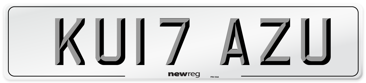 KU17 AZU Number Plate from New Reg